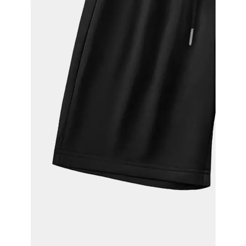 Shorts masculinos com cordão e faixa de rock retrô impressa em calças casuais masculinas de primavera e verão roupas masculinas