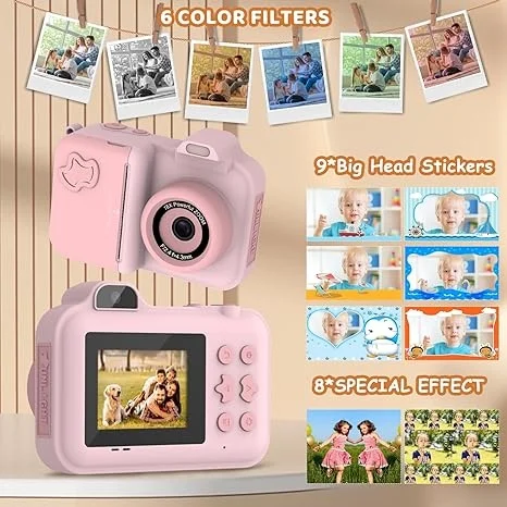 Children Camera Instant Print Camera For Kids Dual Lens Video Recording Photo Thermal Printing Mini Digital Camera With 32G Card
