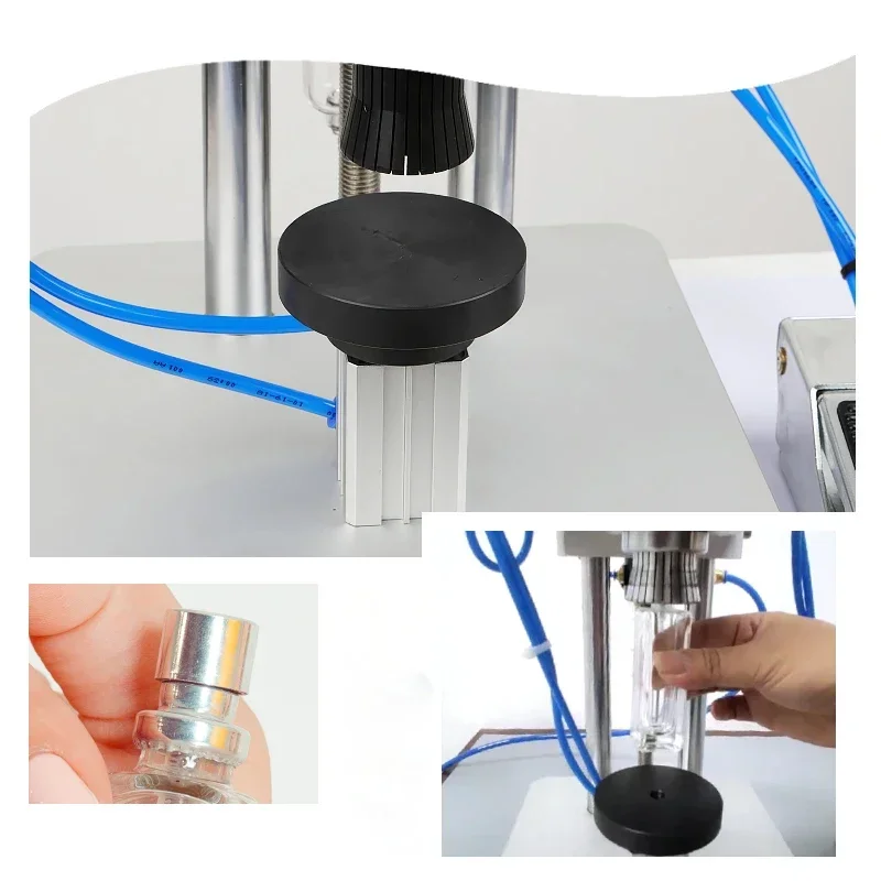 New 220VPneumatic Bottle Taping Machine Capping Mouth Grabbing Machine Nozzle Aluminum Cap Solvent Cap Locking Machine