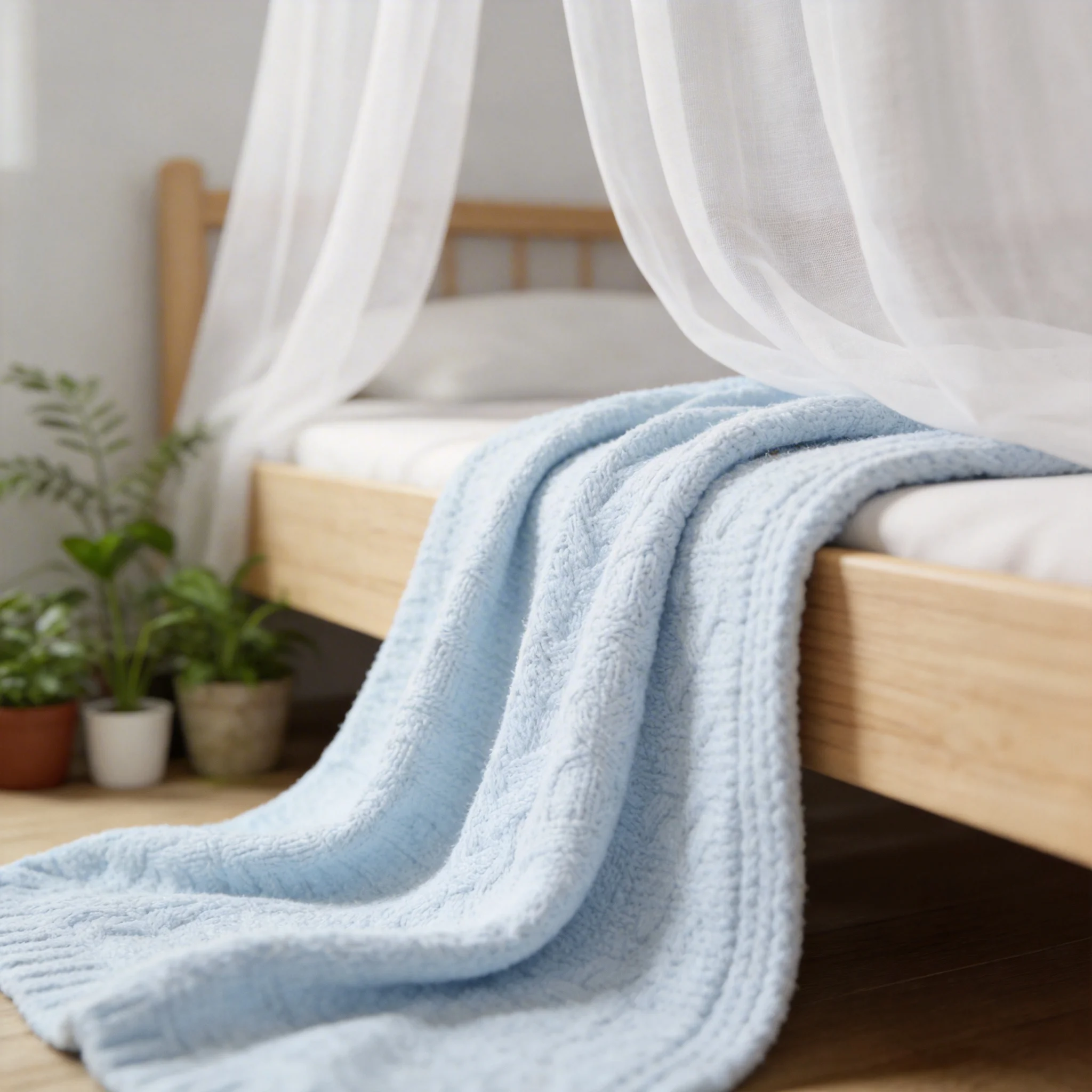 

Soft Fuzzy Microfiber Knit Throw Blanket - Breathable AC Room Quilt for Sofa & Bed, Cozy Striped Lightweight Hairy Design