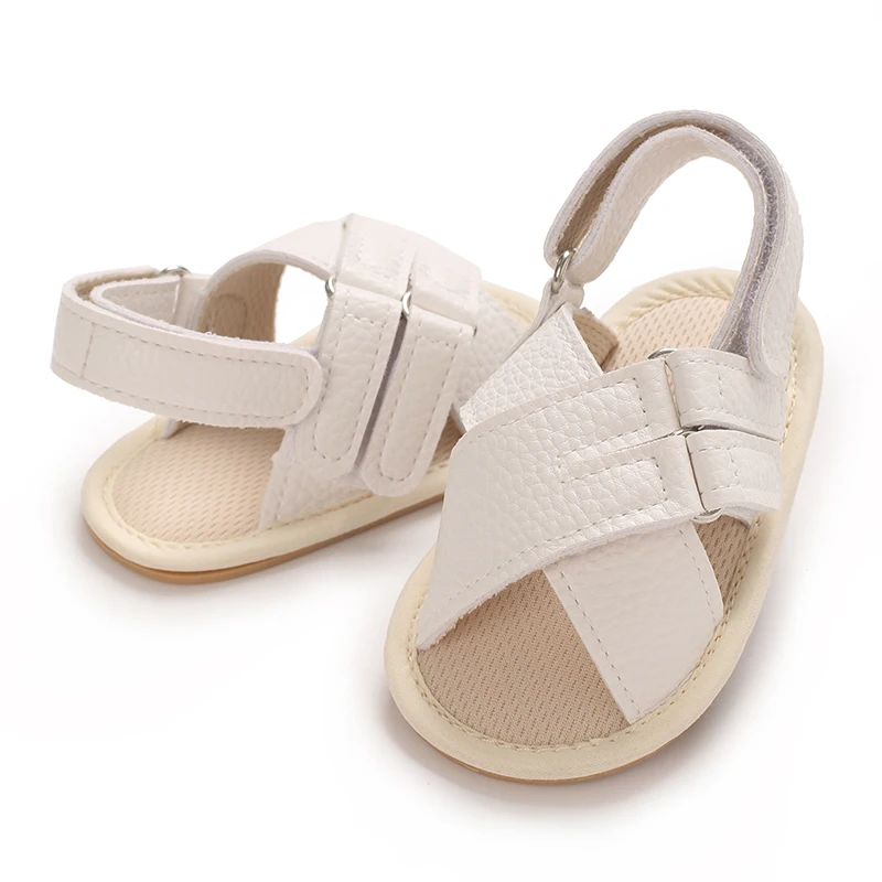 HAIZHIW Rubber Soft Sole Non-Slip Solid ColorToddler First Walker Baby Crib Newborn Baby Summer Sandals Infant Boy Girl Shoes