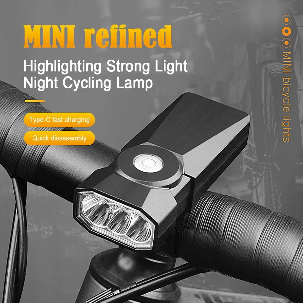 الدراجة الخفيفة USB قابلة للشحن الدراجة العلوي السوبر مشرق مصباح يدوي الضوء الخلفي والأمامي أضواء خلفية H7Q2