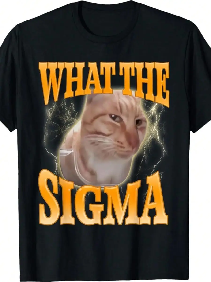 Funny Sarcastic _What The Sigma_ Cat Graphic T-Shirt - Sarcastic Meme Tee With Side Eye Cat Design, Soft Breathable Shirt For Men Women