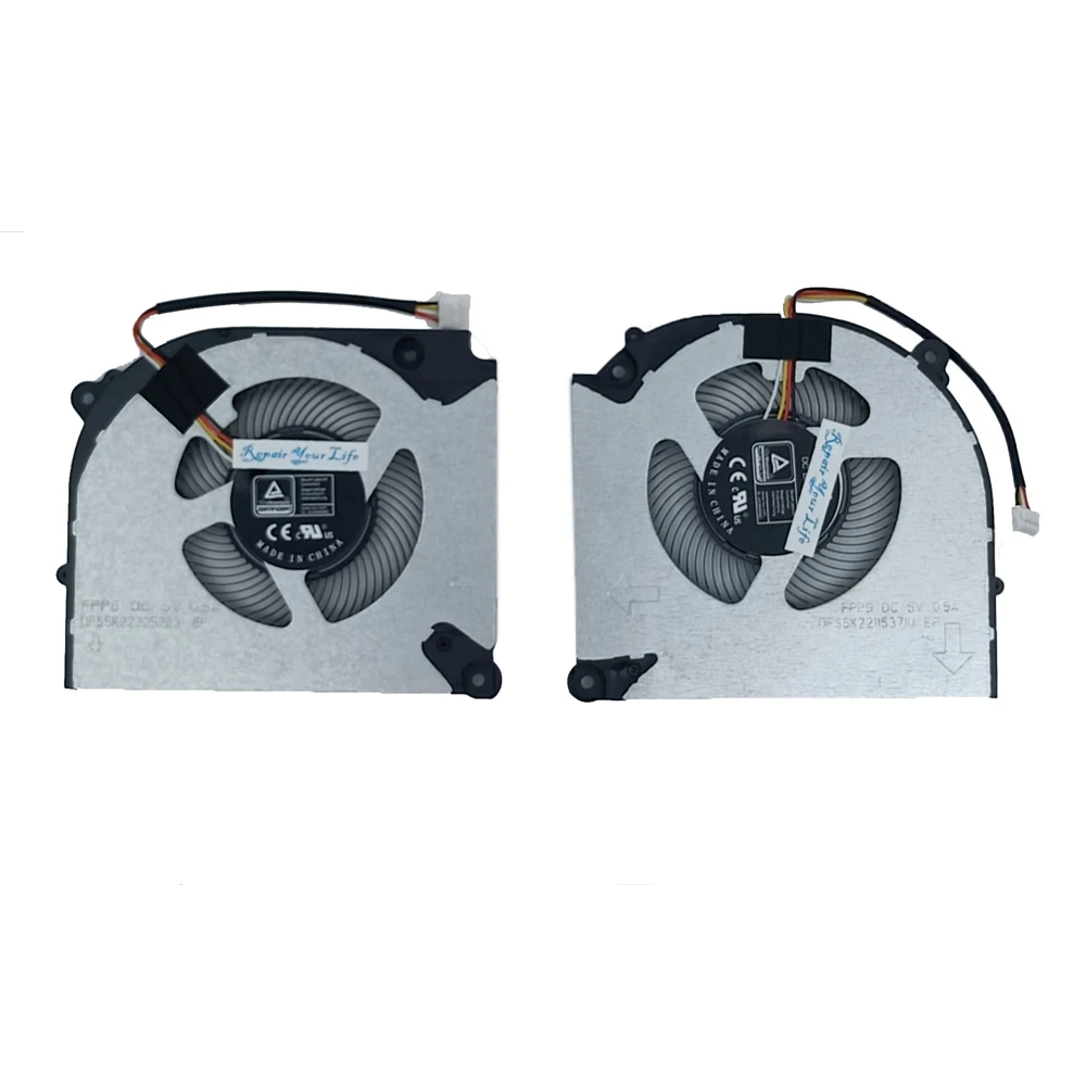 Laptop Cooling Fan For Hasee T8-DA5NP DA7NP RTX 3050 3060, GIGABYTE G5 KF 4060 NotebooK PC Cooler Radiators FPP6 FPP7 FPP8 FPP9