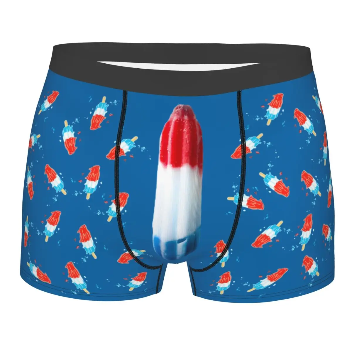 

Шорты-боксеры Rocket Popsicle на заказ для Homme с 3D принтом, персонализированное нижнее белье на заказ, трусы, мягкие трусы