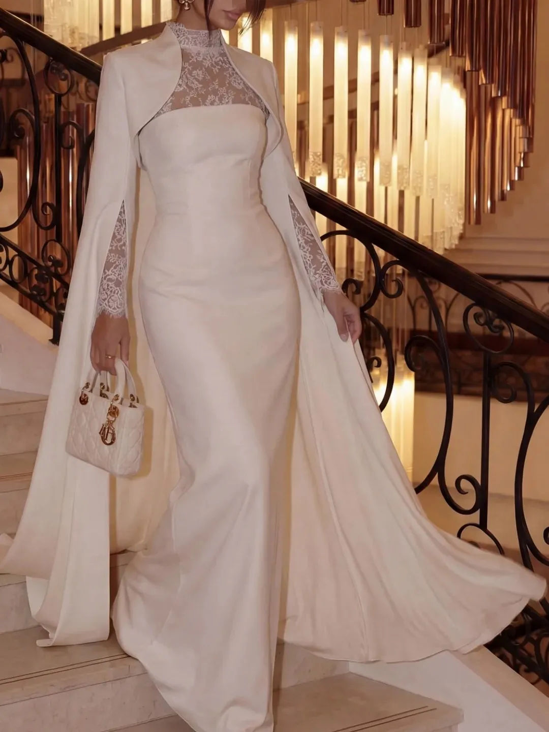 Booma Mermaid Long Lace Simple Wedding Dresses Long Sleeve Satin Elegant Brides Gown Custom Made 2026 image 5