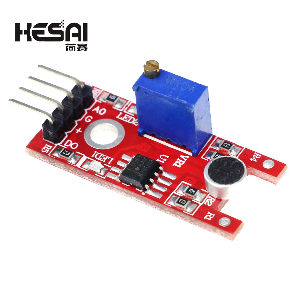 

KY-038 New 4pin Voice Sound Detection Sensor Module Microphone Transmitter Smart Robot Car For arduino DIY Kit KY038