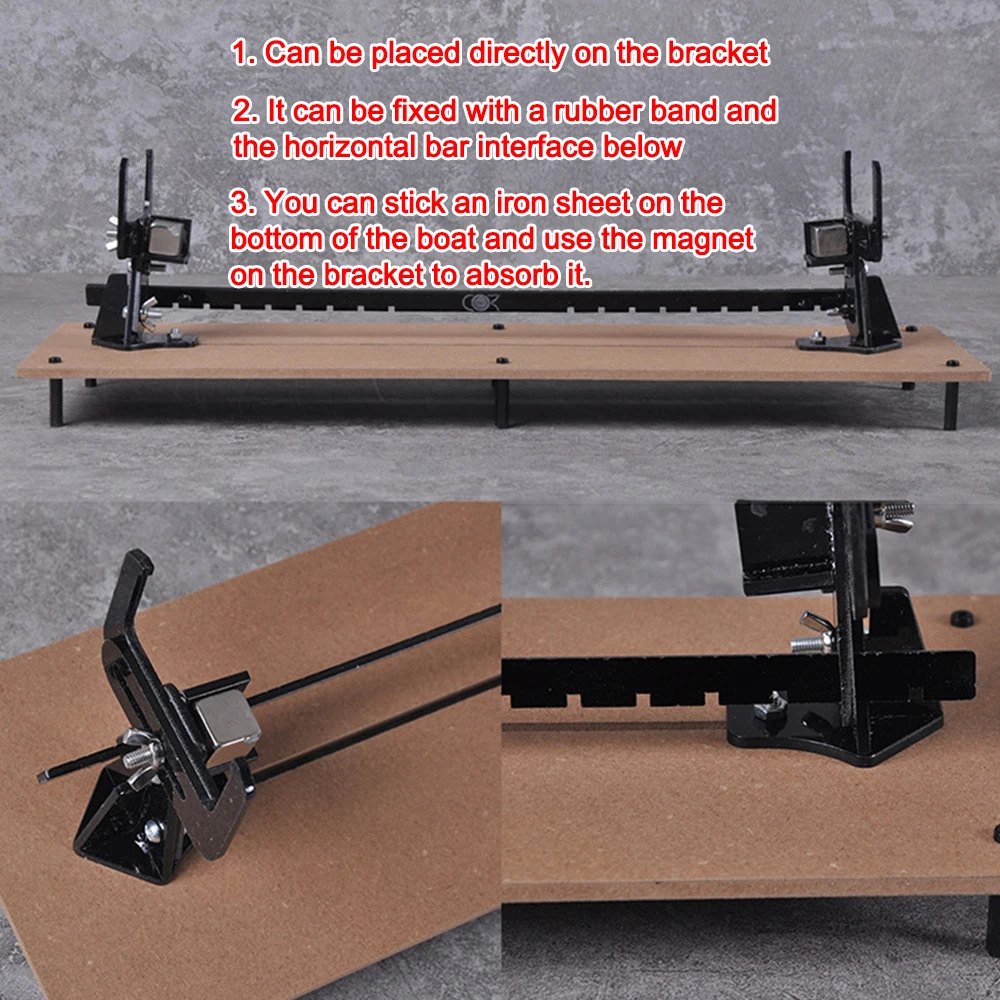 Ship Building Stand Holder Adjustable Warship Building Berth Jig with Compatible Clamp Assembly Stand for Naval models