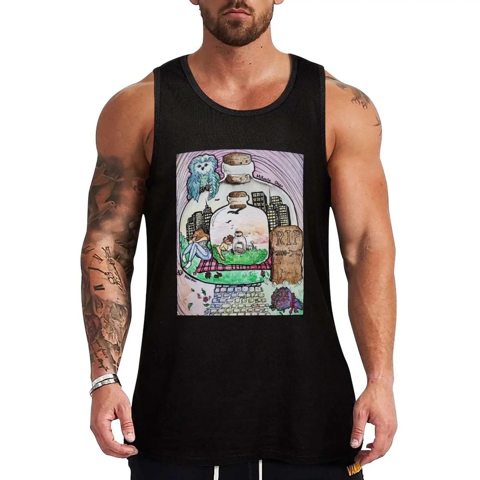 Jars of Life Tank Top Logo Free Print Tank Top Casual Graphic Sleeveless