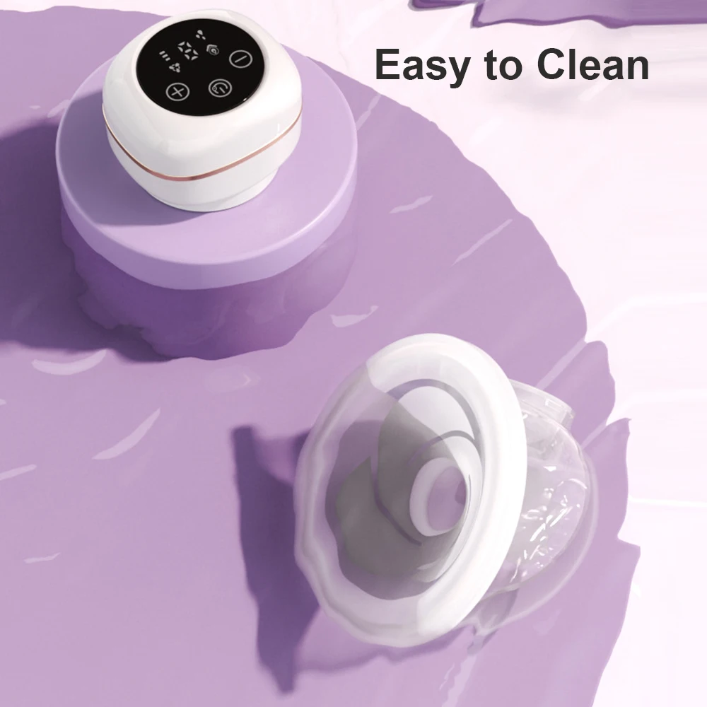 2pcs Wearable Breast Pump Portable Electric Breast Pump Hands Free Low Noise Milk Puller with 26mm Silicone Flange