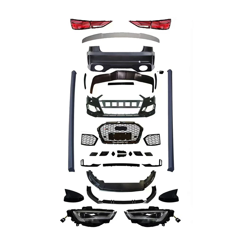 

Подходит для 2013-16 AUDI A3 8V Body Kit Upgrade to RS3 Внешние решетки переднего и заднего бампера Обновление от старого до нового