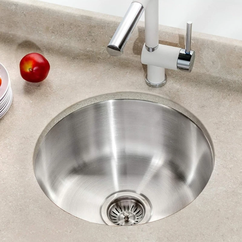 

Single Bowl Dish Washing Sink Dishwashing Pool Stainless Steels Round Kitchen Sinks Bathroom Hand Wash Basin Sink X37F