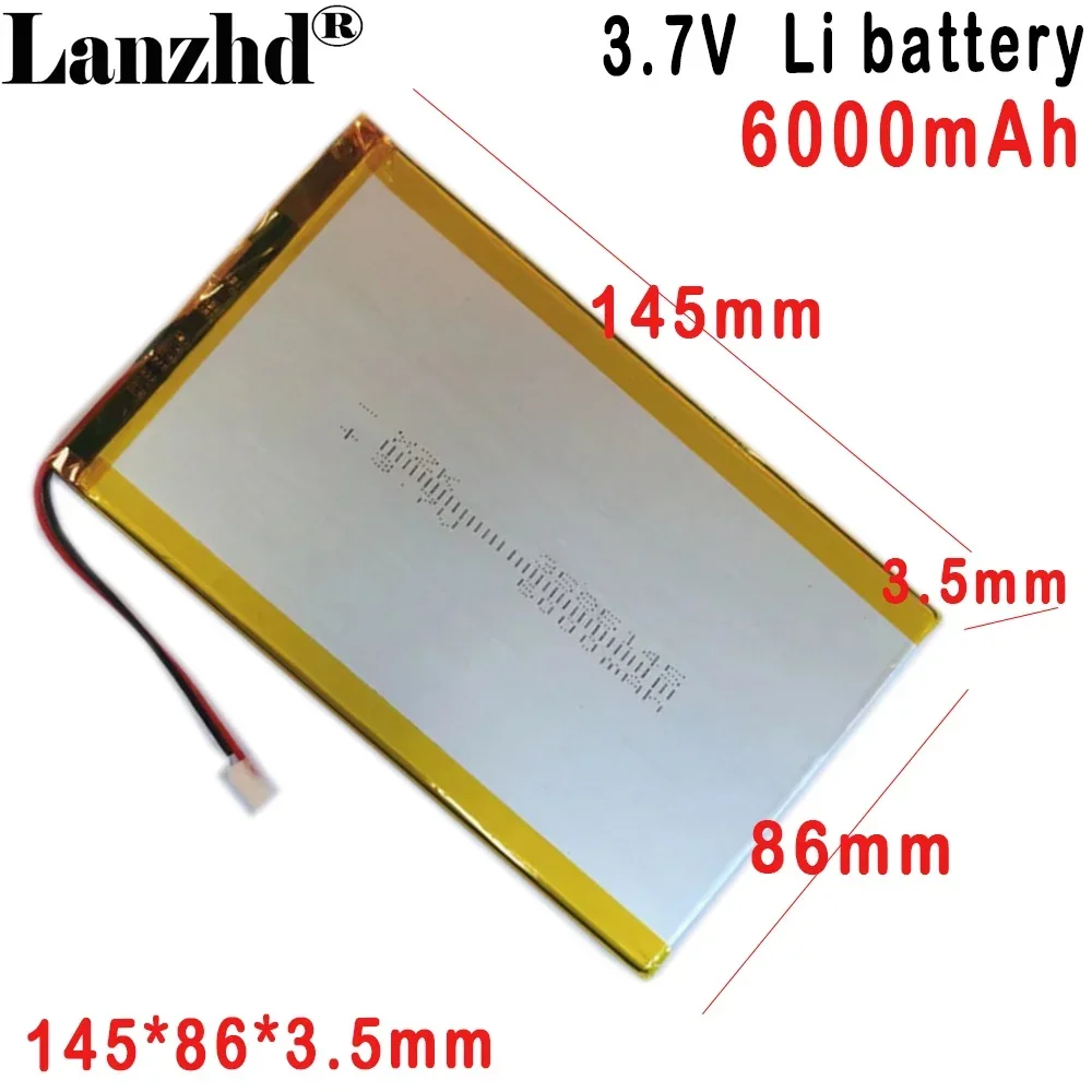 

1-12pcs 3.7V Li Polymer Lithium Battery 6000MAH Tablet Laptop LED Light 3586145