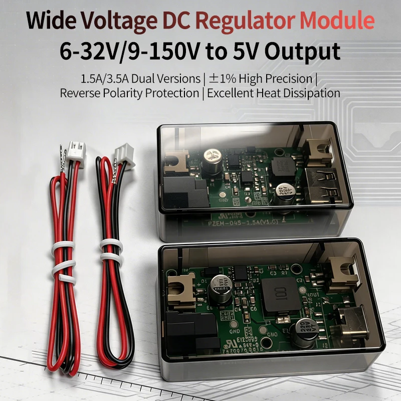 Peacefair PZEM-045 Industrial-Grade DC Step-Down Power Module Single High Efficiency Enhanced Heat Dissipation