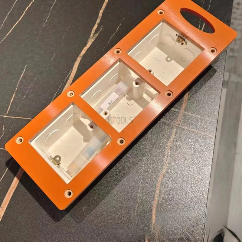 Switch Socket Bottom 86 Box Slotted Scribing Template Tool Opening Hole Decoration Tool Bricklayer Tool with Milling Cutter