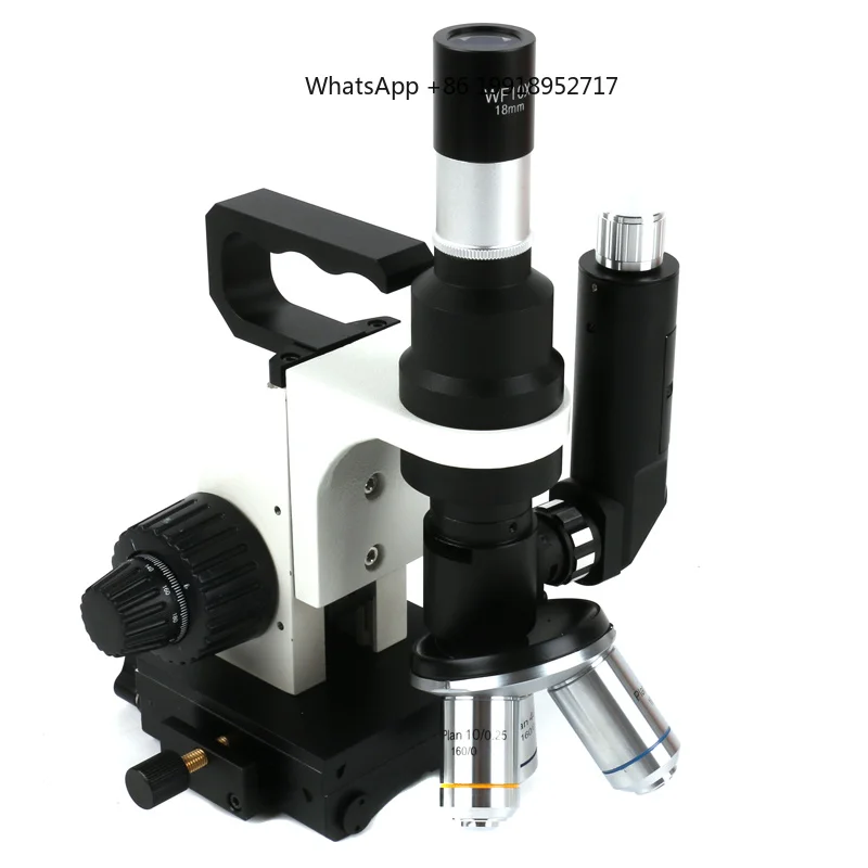 40X 100X 400X Metallurgical Microscope Portable Monocular Industrial Production Testing Lab Metal Detection Microscope