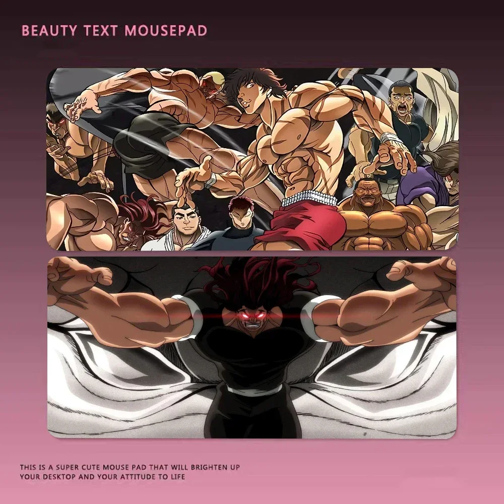 Baki Hanma Yujiro Manga Cute Durable Rubber Mouse Mat Pad Size For Game Keyboard Pad #1