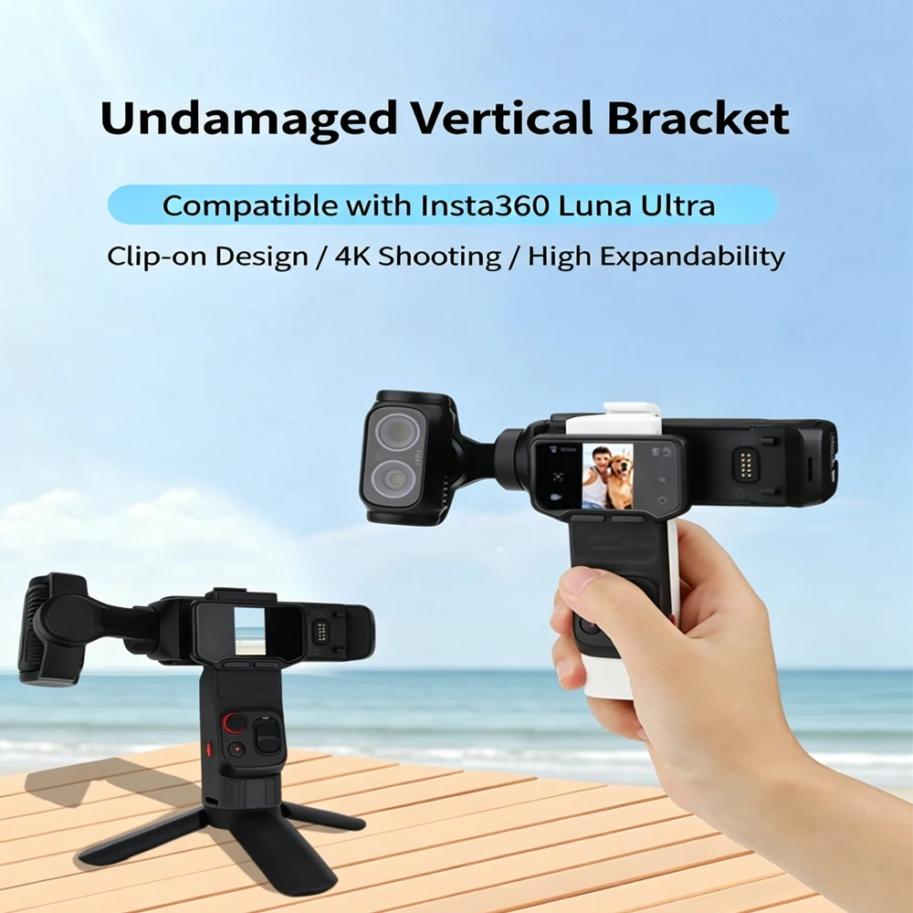 For Insta360 Luna Ultra Lossless Vertical Shooting Mount Holder 4K Handheld Stabilization Adapter , Expandable Camera Accessory