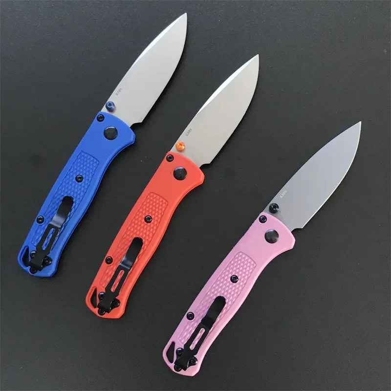 Mini Pocket Knives BM 533 Bugout Folding Knife Nylon Fiber Handle Outdoor Camping Fishing Knives Safety Defense EDC Tool