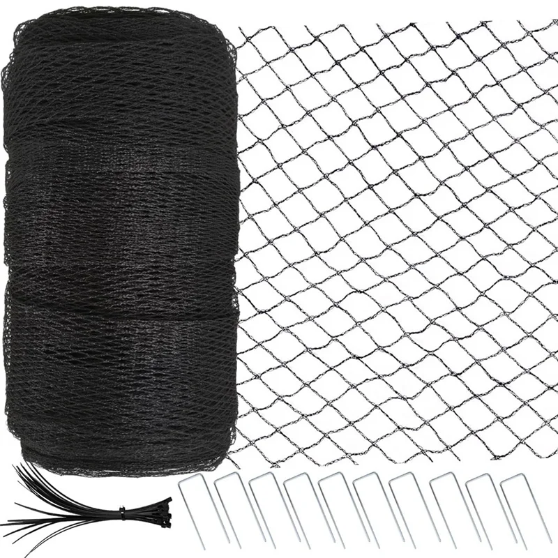 AT02-Garden Netting 4X10m,Extra Strong Woven Mesh Bird Netting For Fruit Trees,Plants & Vegetables,Reusable Mesh Pond Netting