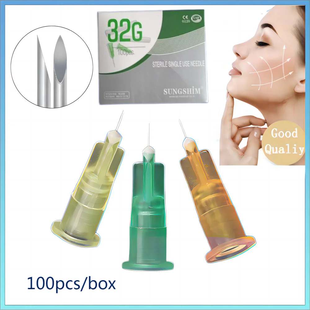 Disposable Micro Meso Sharp Needles 32G 4/6mm Painless Hipodermic Needles for Cosmetology