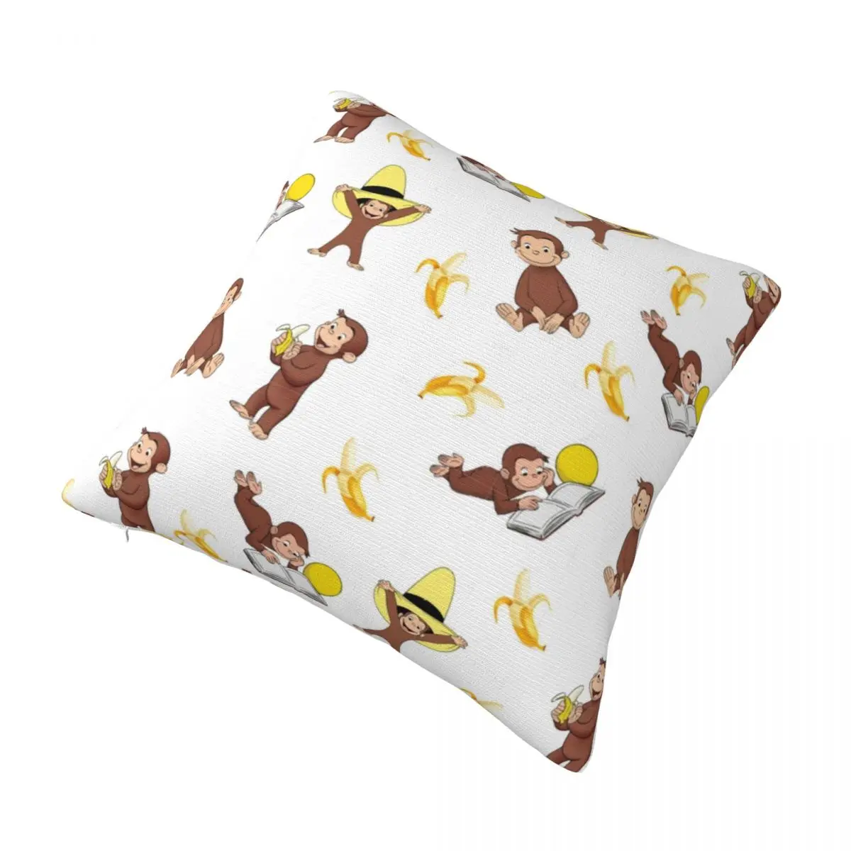 George The Curious Monkey Pillowcase Printed Polyester Cushion Cover cartoon for kids TV Series Throw Pillow Case Cover Home 18\