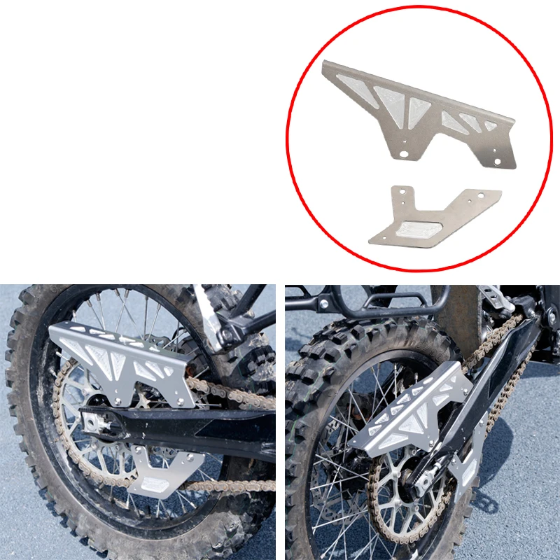 For Ultra Bee Motorcycle Chain Guard Aluminum Alloy CNC Upper Lower Protection Cover Off-Road Protective Device DIY Accessories