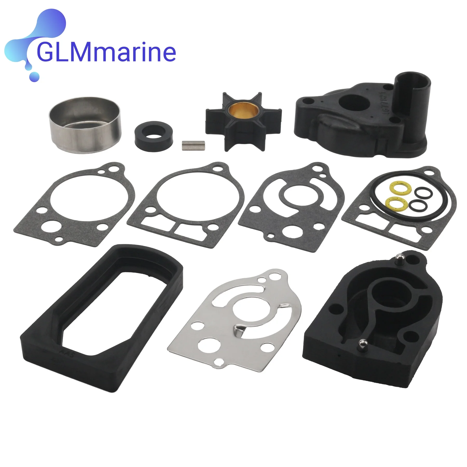 Piezas de motor de barco 46-77177A3, compatibles con Mercury Mariner 30 35 40 45 50 60 65 70 Hp, Kit de reparación de bomba de agua para motores fueraborda de 2 ciclos