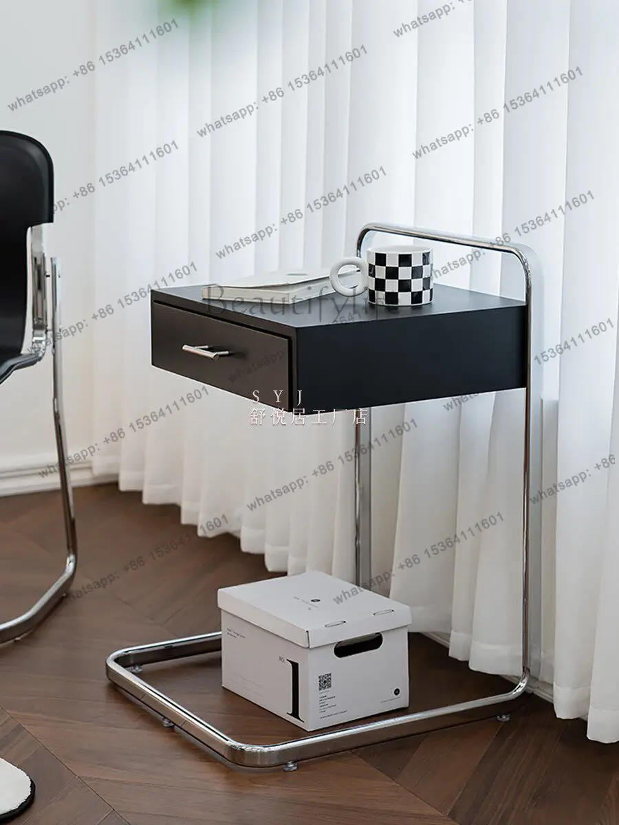 Modern simple bedroom storage bedside table removable side cabinet