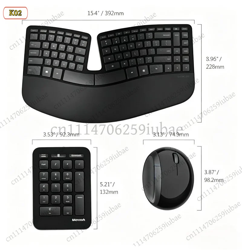 LJ_Wireless Keyboard and Mouse Combo for Sculpt Ergonomic Desktop Set Replacement Accessories