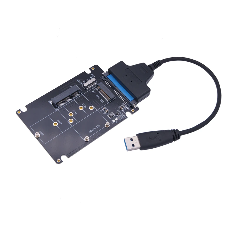 mSATA M2 USB Adapter Case SSD Externo USB 3.0 M.2 to USB mSATA SSD M2 SSD to USB3.0 Converter Riser 2.5\