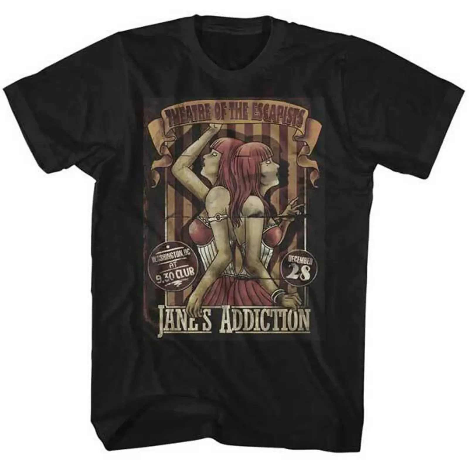 New JANES ADDICTION Siamese Twins LICENSED BAND T Shirt vintage Washed Soft Stylish homme Top For Everyday Wear streetwear