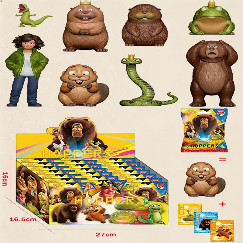Hoppers Blind Box Stile Casuale Mystery Box Cartone Animato Castoro Personaggio Anime Carino Modellino Giocattolo da Collezione Sorpresa G