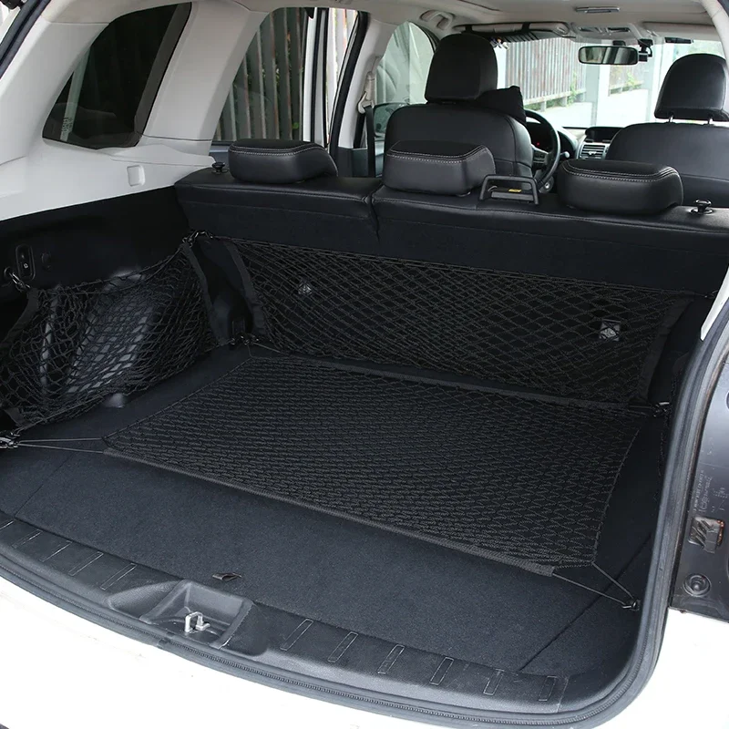 Car Trunk Luggage Storage Elastic Mesh Crille Net Auto Interior Accessories For Subaru Forester Ascent Outback Legacy XV WRX BRZ