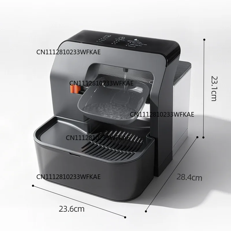 New dumping pet water dispenser, black sewage separation, automatic water feeding, cat water dispenser is not plugged in.