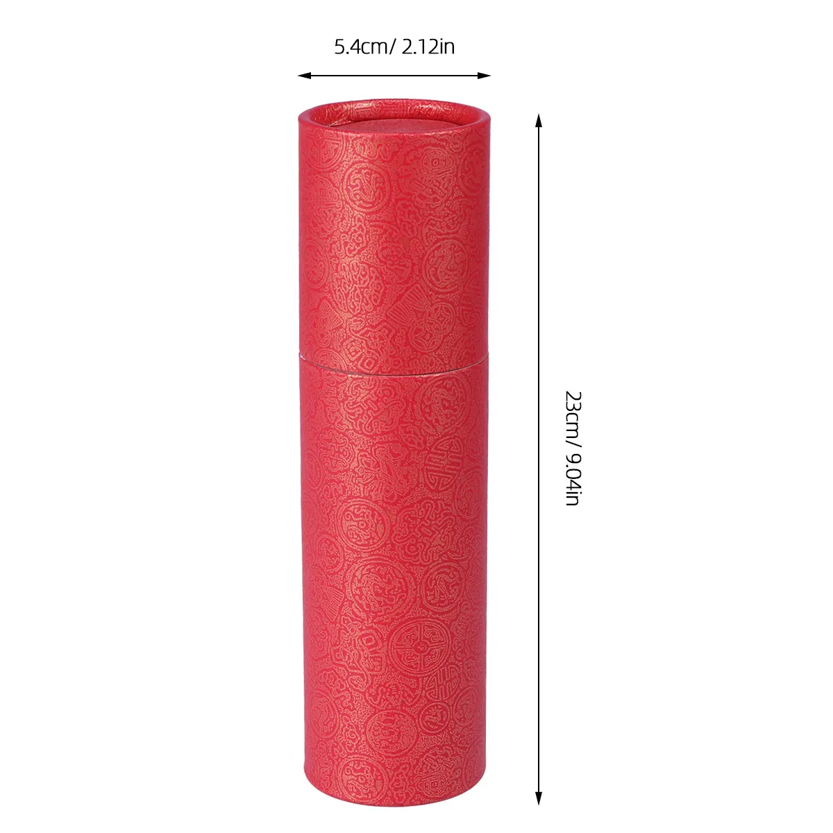 Photo Storage Tube 6 Inch Red Portable Rigid Poster Paper Tube Scroll Cylinder Calligraphy Reel Spring Couplet Photo Box