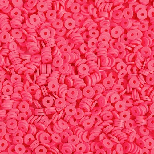300 Stück 6mm Flache Runde Polymer Clay Perlen Handgefertigte Scheiben Lose Abstandsperlen für Schmuckherstellung DIY Armband Halskette Heishi Perlen – Detail 7