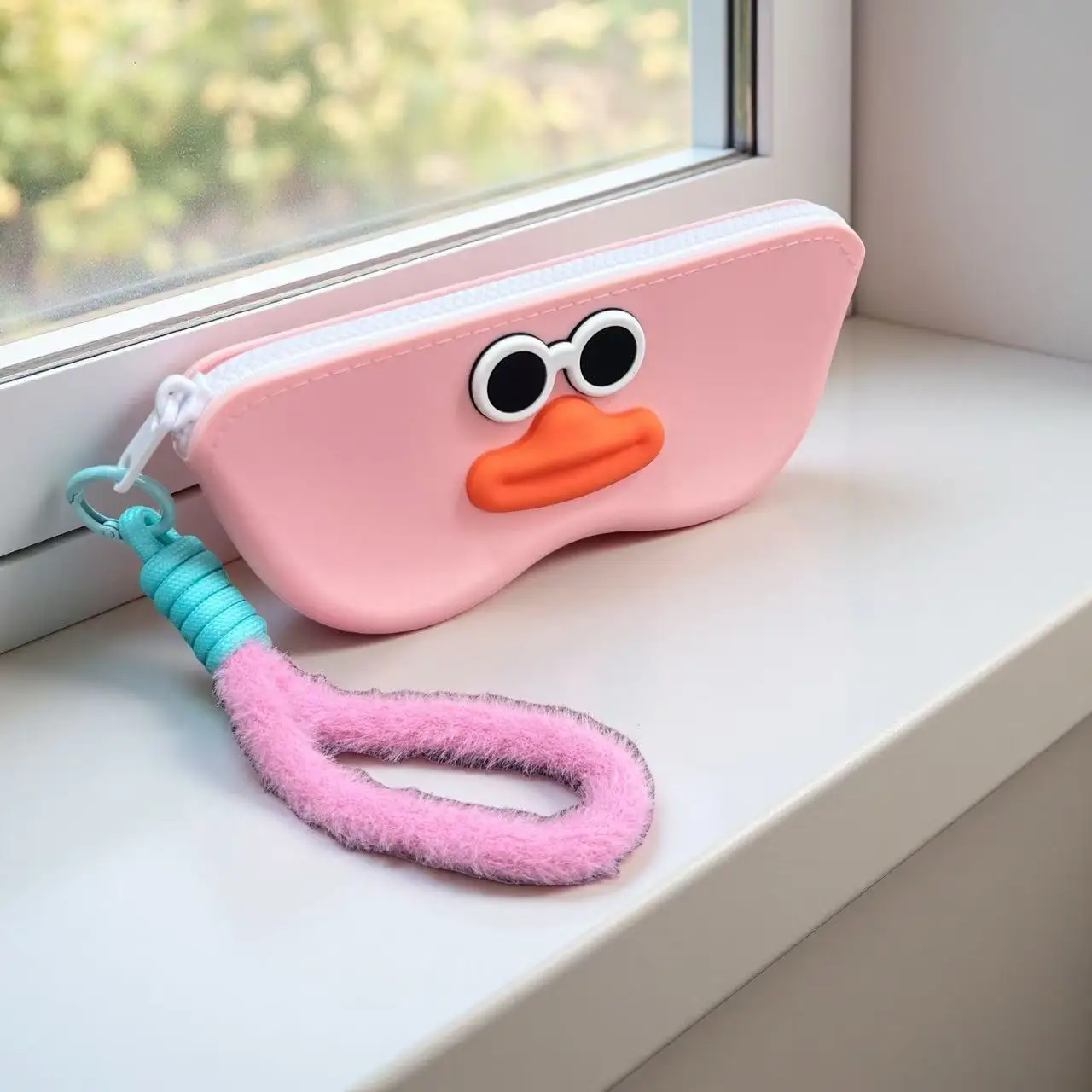 

Portable Waterproof Silicone Glasses Case Ladies Sunglasses Storage Bag Women Cute Pouch with Strap Suitable for Travel B1