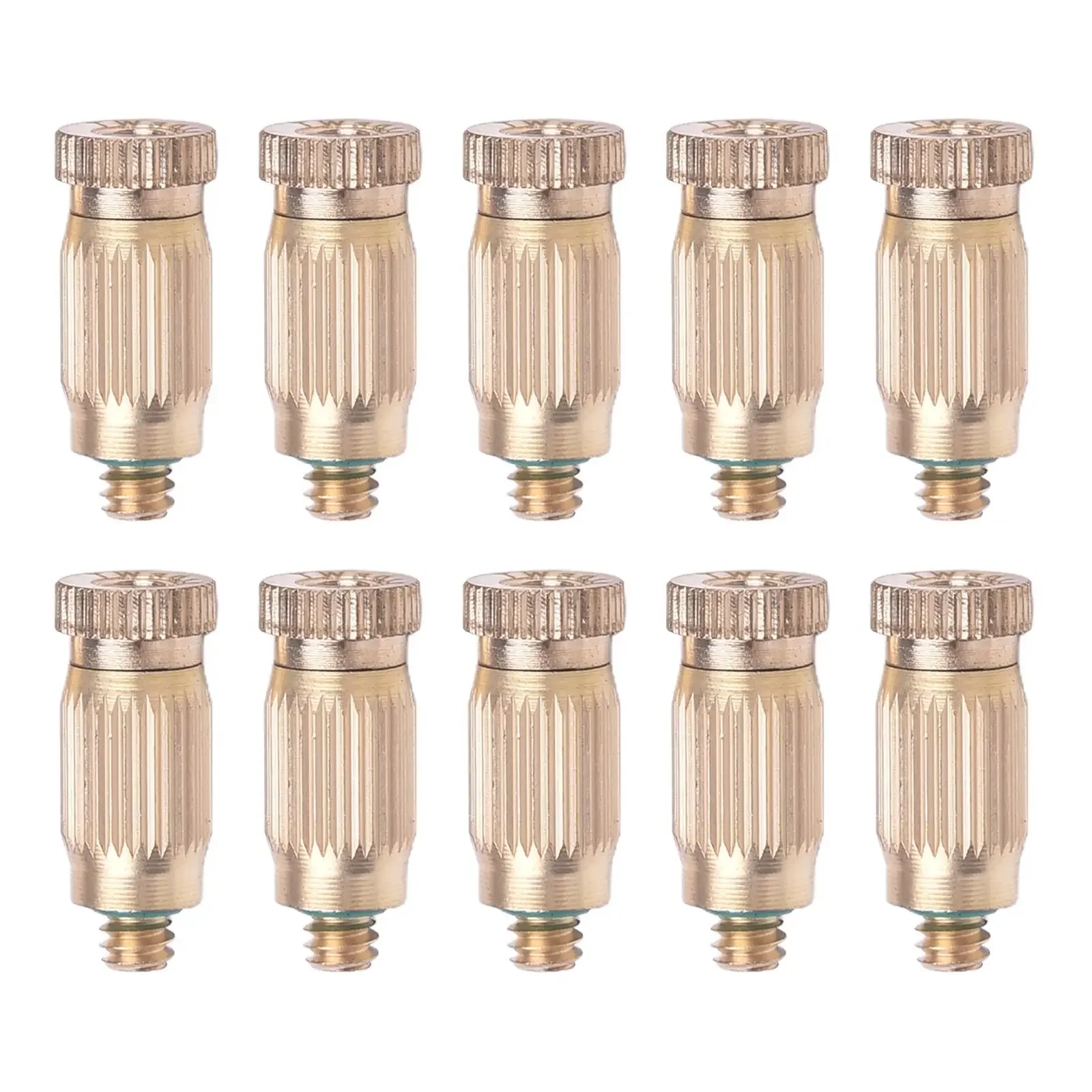 10PCS Brass Misting Nozzle Spray Head Self-sealing O-ring And 316 Male External Thread Connection Patio Outdoor Misting Cooling