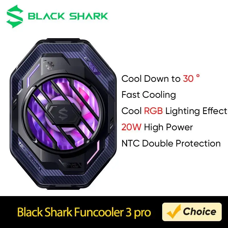 

Original Black Shark Cooler 3 Pro Fast Phone Cooler 2 Pro For iphone 15/ROG 7/Nubia Redmagic 8s Pro/Xiaomi Smartphone FunCooler