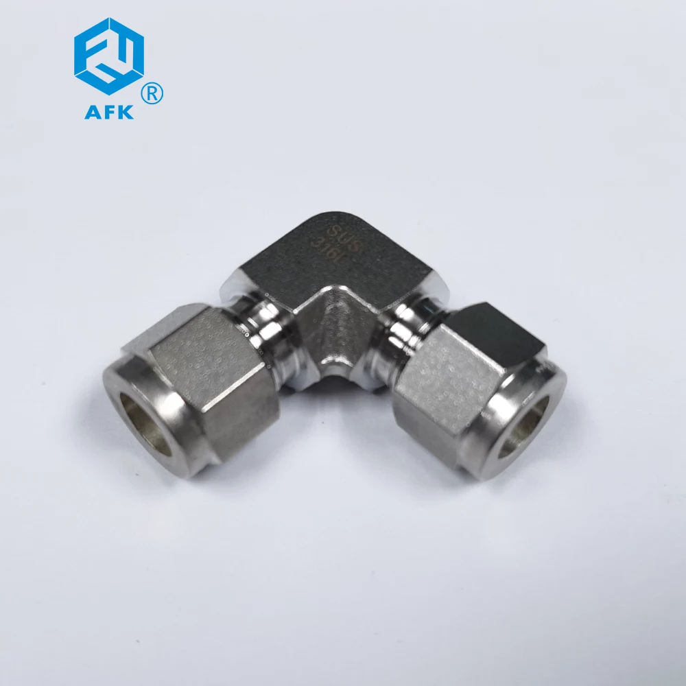 Tube fitting 6mm 8mm 10mm Double Ferrule OD Union Elbow Compress pipe fittings