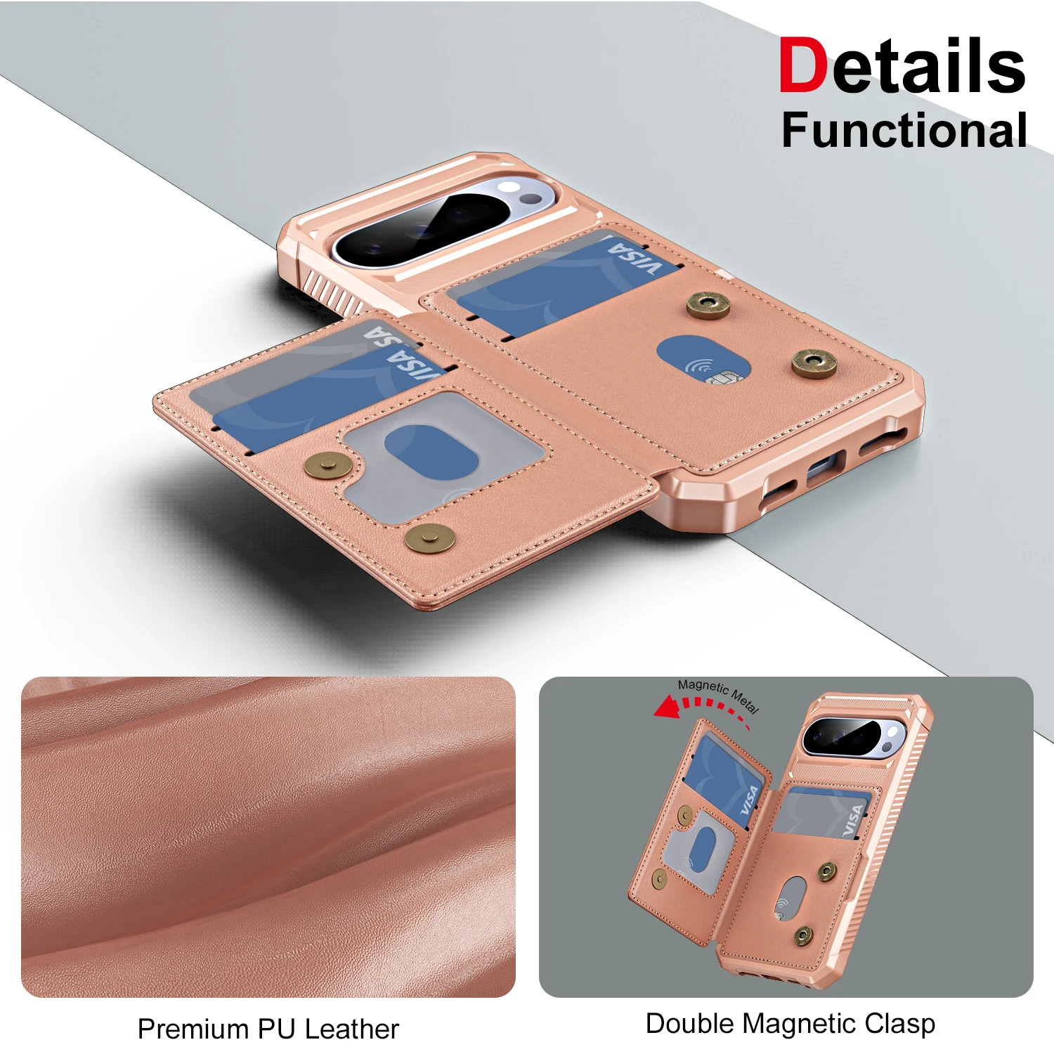 เคสโทรศัพท์หนังพร้อมช่องใส่การ - Google Pixel 8A บทวิจารณ์และราคา