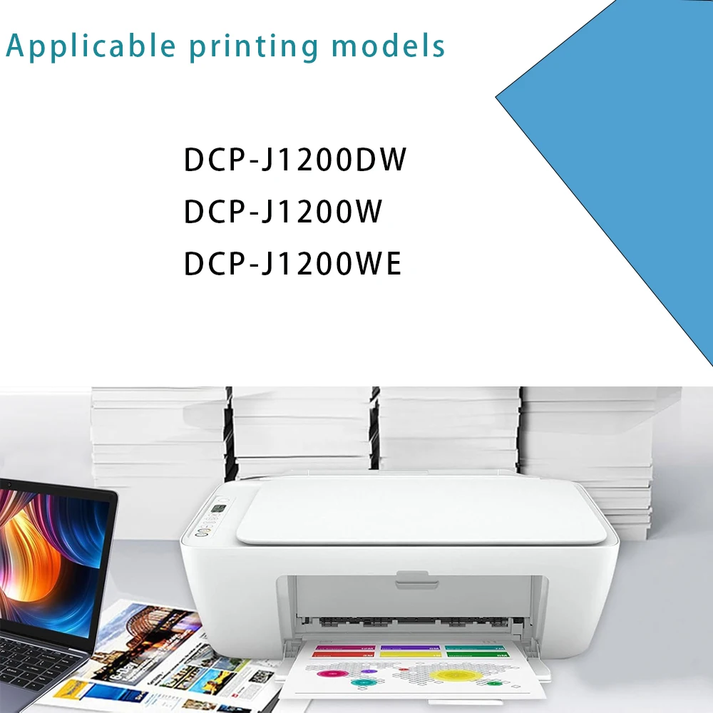 Vilaxh LC424 LC-424 Compatible Ink cartridge For Brother DCP-J1200DW DCP-J1200W DCP-J1200WE printer【Europe】