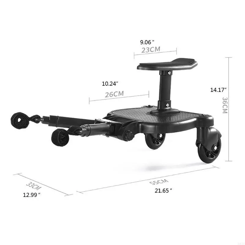 N84e anak -anak universal Adaptor pedal kereta anak kedua trailer bantu kembar kembar piring stroller anak -anak dengan