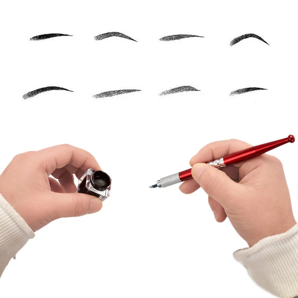 

1Set Semi Training Kit Eyebrow Microblading Tool for Beginner Fast Coloring Effect Convenient Single Use Needle