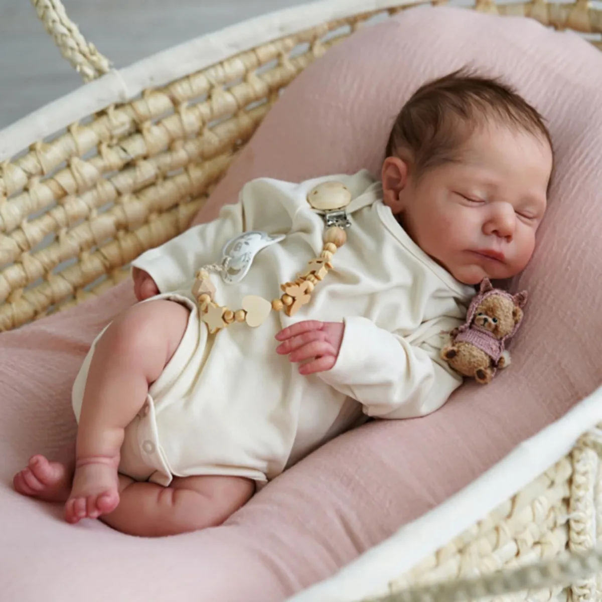 19inch Reborn MARLEY LIMITED EDITION Sleeping Reborn Baby Doll Kit Unfinished Doll Parts with Cloth Body Kit Bebé Reborn