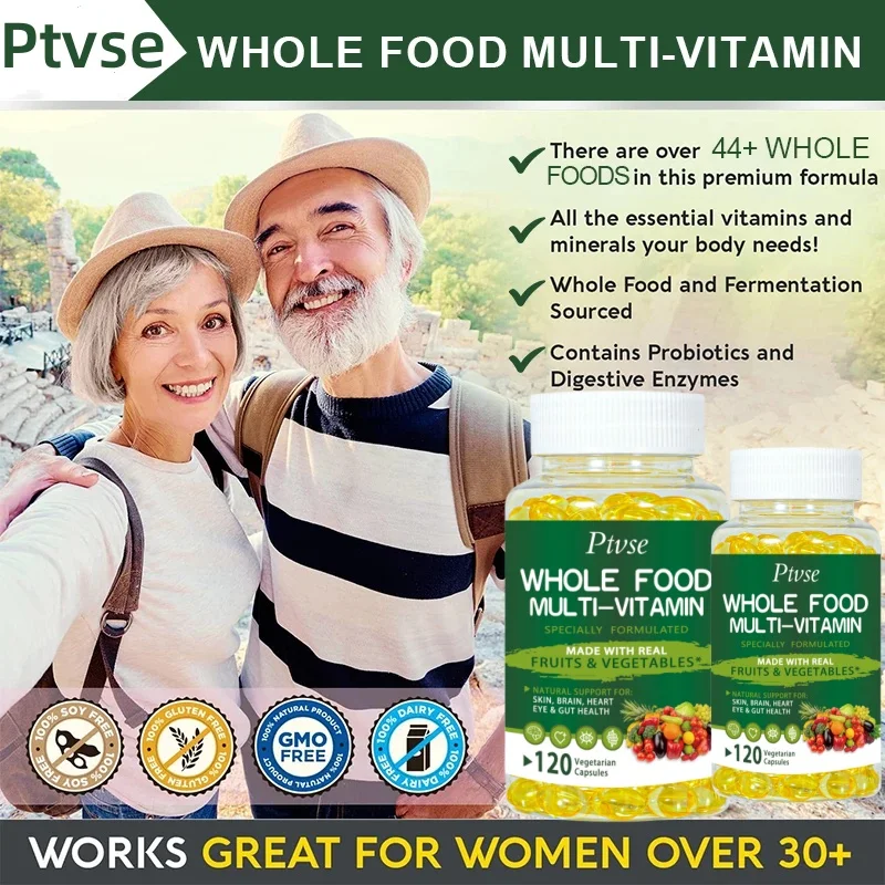 Fruit & Vegetable Complex Capsules Rich In Multivitamins & Dietary Fiber Whole Foods Superfoods Boost Immunity