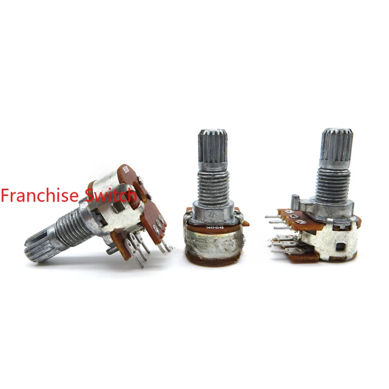 

10PCS High-quality 12-type Potentiometer Double B50K-15KQ Flower Handle Volume Adjustable Audio