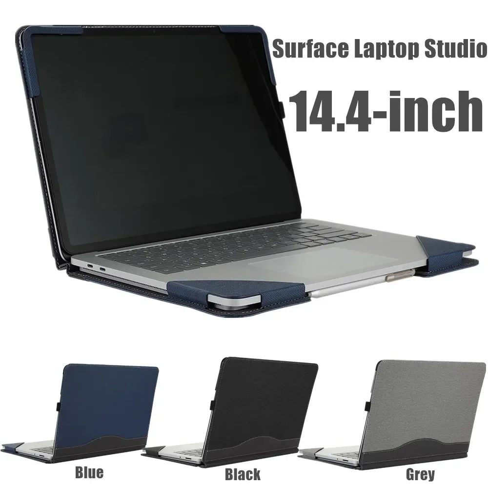 Caso para microsoft surface portátil studio tablet 14.4 polegadas couro do plutônio folio suporte capa para superfície portátil studio sleeve casos