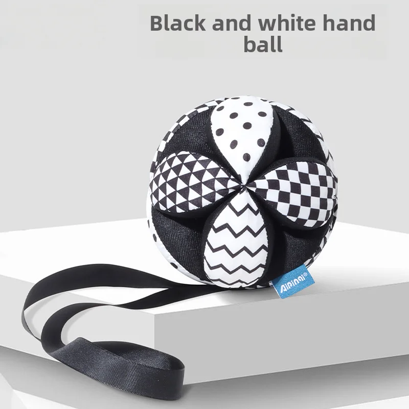 새로운 유기농 면 딸랑이 손잡이 공 아기 청각 인지 그립 훈련 천 공 장난감 도매